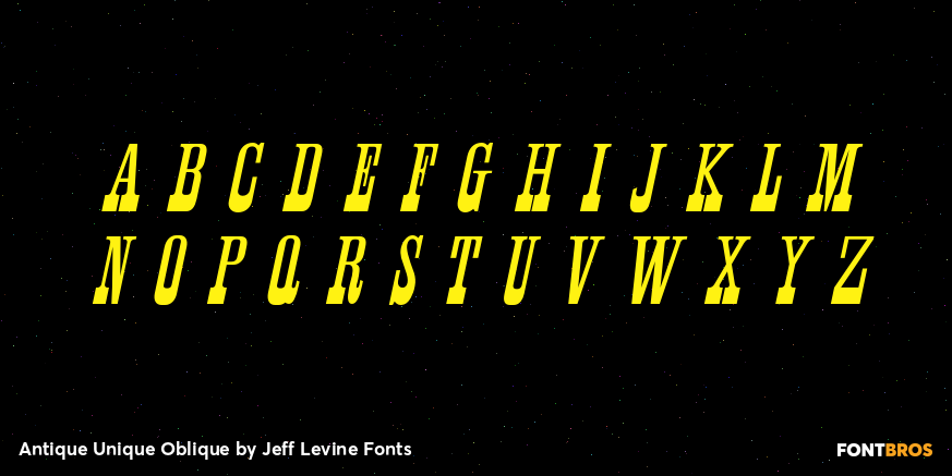 Antique Unique Oblique Font Poster #3