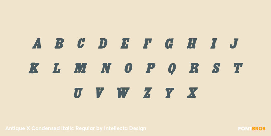 Antique X Condensed Italic Regular Font Poster #3