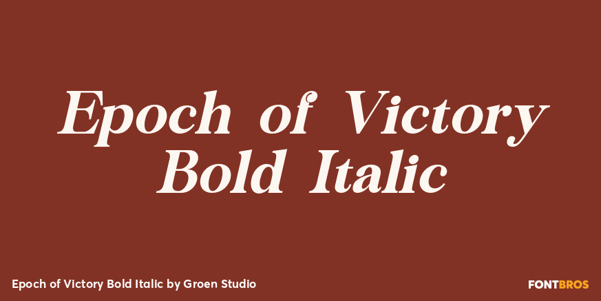 Epoch of Victory Bold Italic Poster