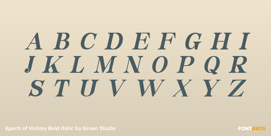 Epoch of Victory Bold Italic Font Poster #2