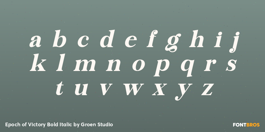 Epoch of Victory Bold Italic Font Poster #3