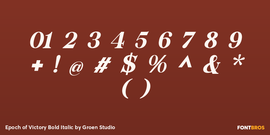 Epoch of Victory Bold Italic Font Poster #4