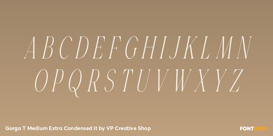 Gorga T Medium Extra Condensed It Font Poster #2