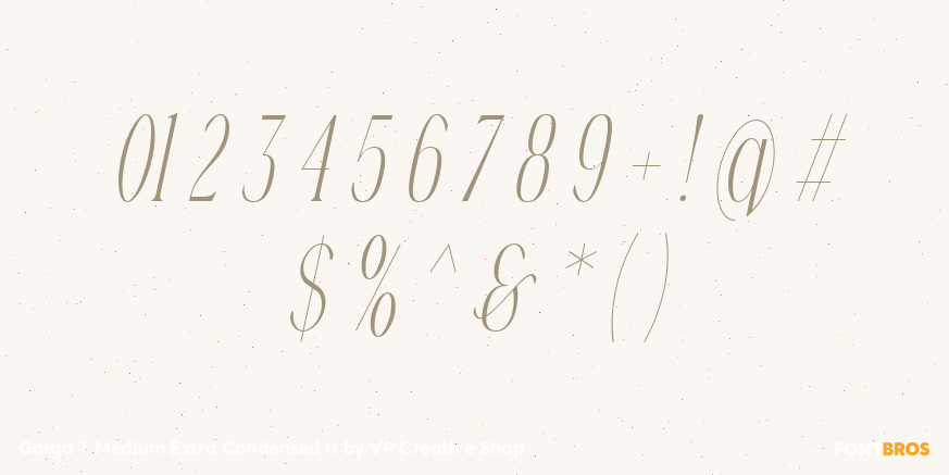 Gorga T Medium Extra Condensed It Font Poster #4