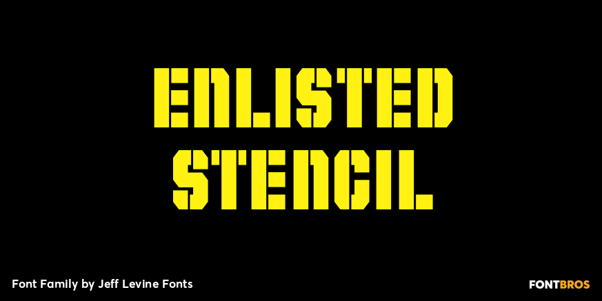 Enlisted Stencil Font Poster