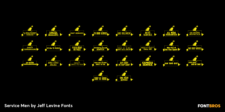 Service Men Font Poster #2