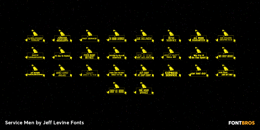 Service Men Font Poster #3