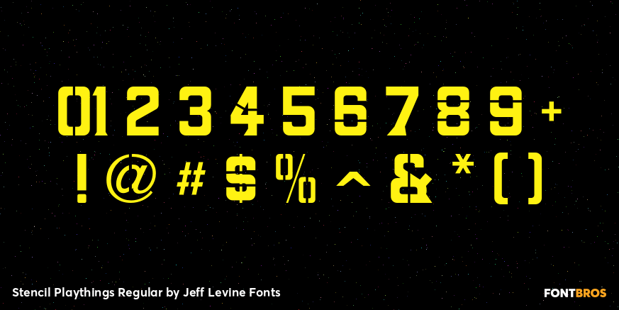 Stencil Playthings Regular Font Poster #4