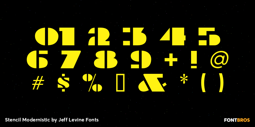 Stencil Modernistic Font Poster #4