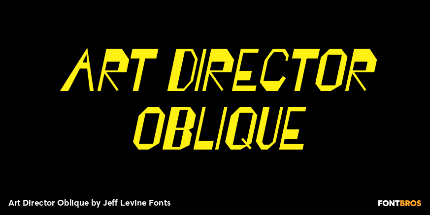 Art Director Oblique Font Poster #1