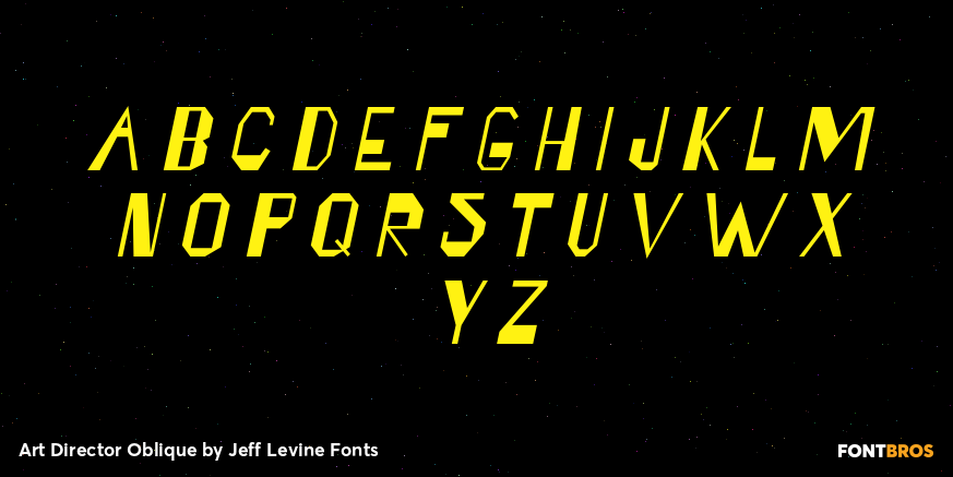 Art Director Oblique Font Poster #2