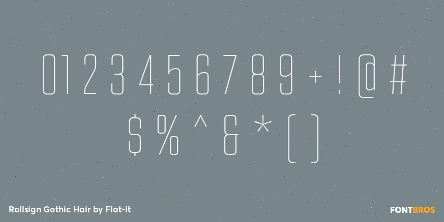 Rollsign Gothic Hair Font Poster #4