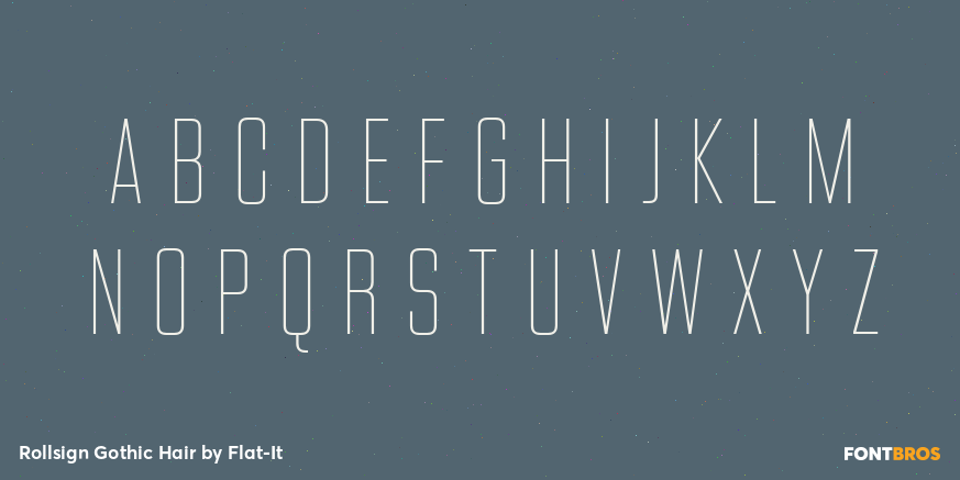 Rollsign Gothic Hair Font Poster #2
