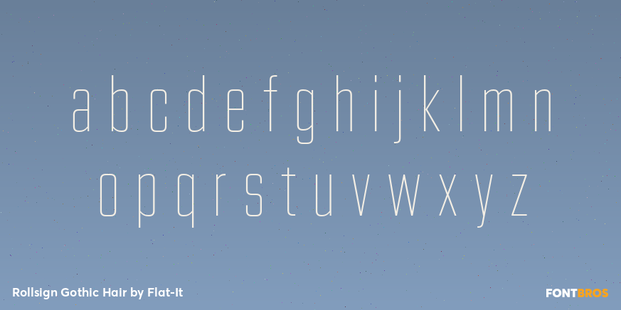 Rollsign Gothic Hair Font Poster #3