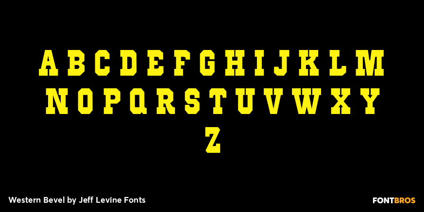 Western Bevel Font Poster #3
