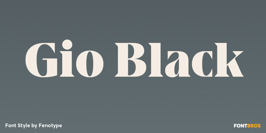 Gio Black Font Poster #1