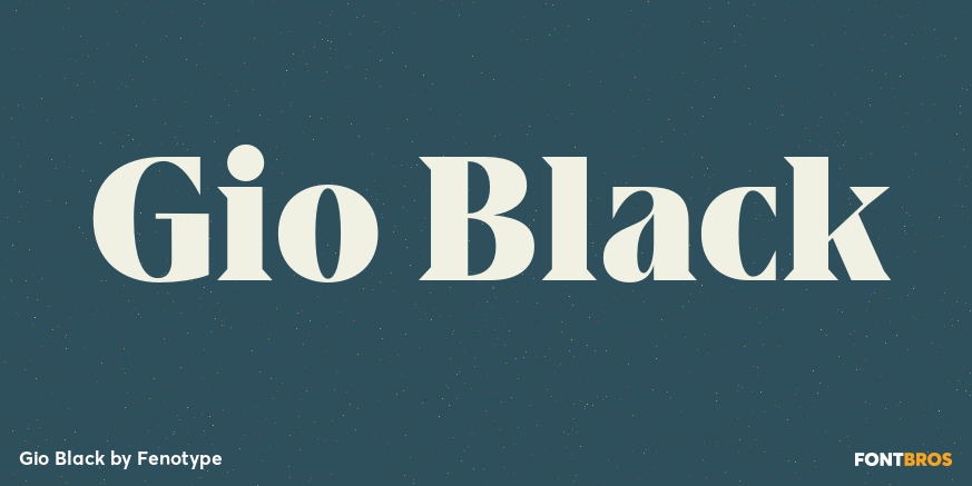 Gio Black Font Poster #1