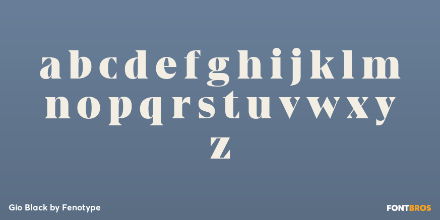 Gio Black Font Poster #3