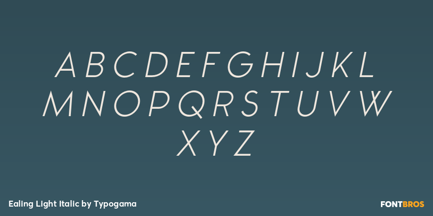 Ealing Light Italic Font Poster #2