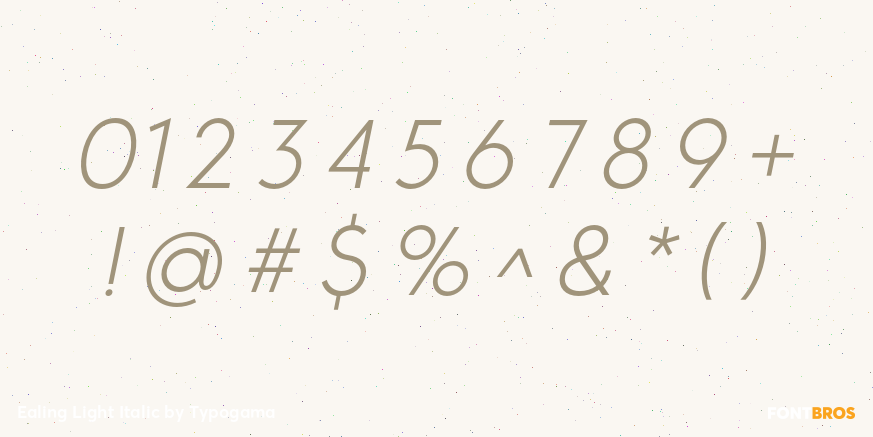 Ealing Light Italic Font Poster #4