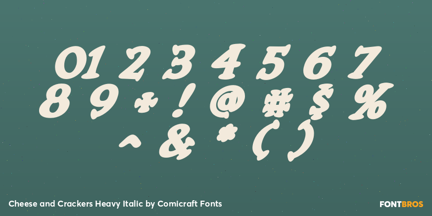 Cheese and Crackers Heavy Italic Font Poster #1