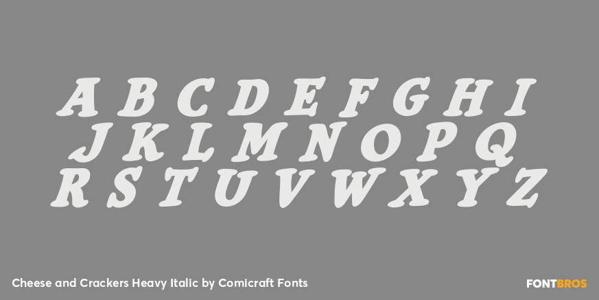 Cheese and Crackers Heavy Italic Font Poster #2