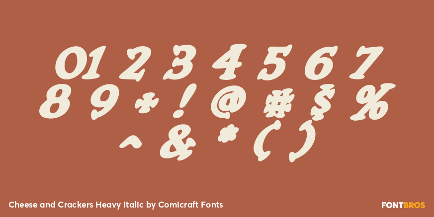 Cheese and Crackers Heavy Italic Font Poster #4