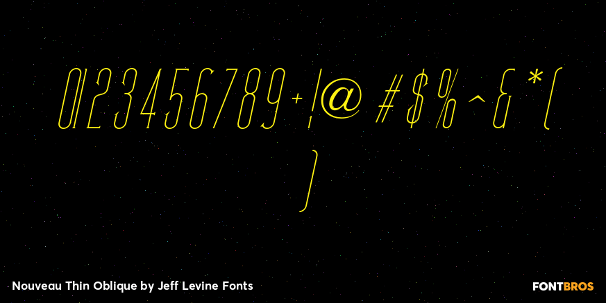 Nouveau Thin Oblique Font Poster #4