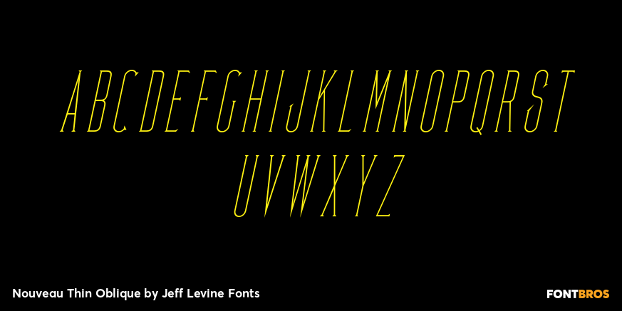 Nouveau Thin Oblique Font Poster #2