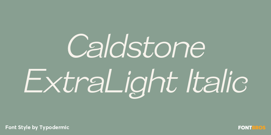 Caldstone ExtraLight Italic Poster