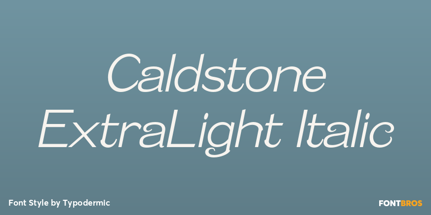Caldstone ExtraLight Italic Poster