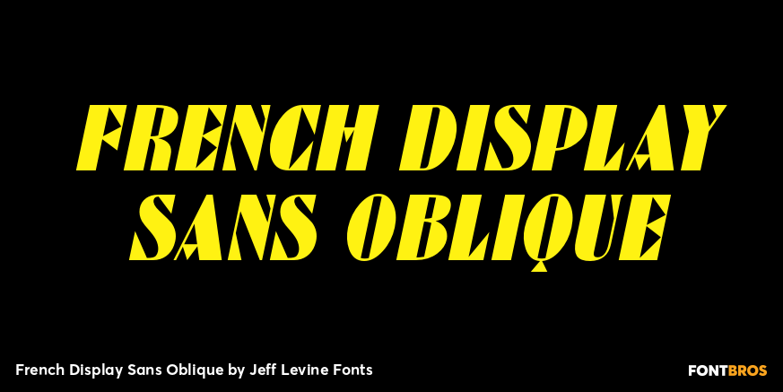 French Display Sans Oblique Poster