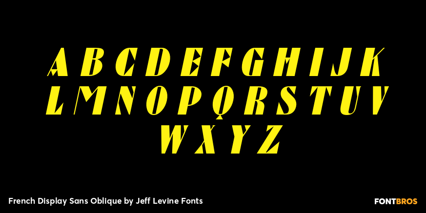 French Display Sans Oblique Font Poster #1