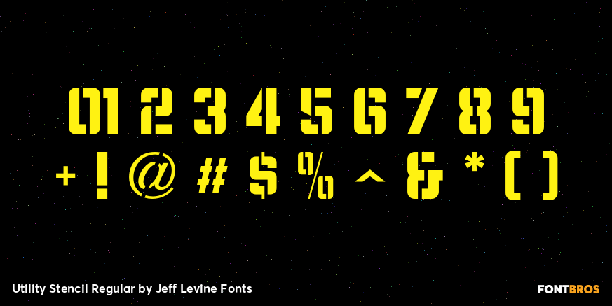 Utility Stencil Regular Font Poster #4