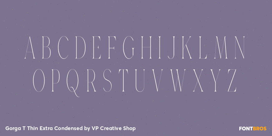 Gorga T Thin Extra Condensed Font Poster #2