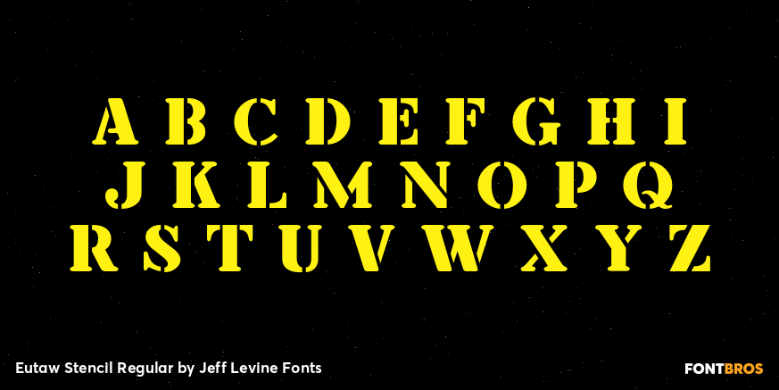 Eutaw Stencil Regular Font Poster #2