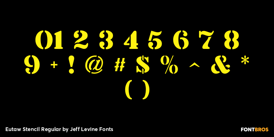 Eutaw Stencil Regular Font Poster #4