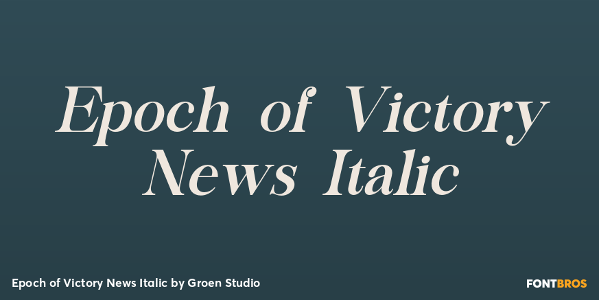 Epoch of Victory News Italic Poster