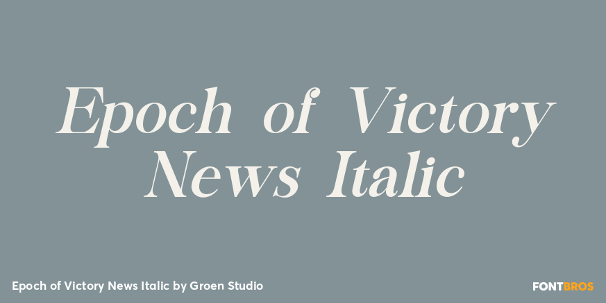 Epoch of Victory News Italic Poster