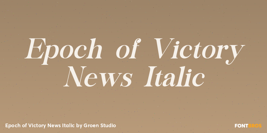 Epoch of Victory News Italic Poster