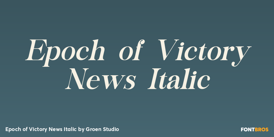 Epoch of Victory News Italic Poster