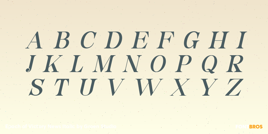 Epoch of Victory News Italic Font Poster #2