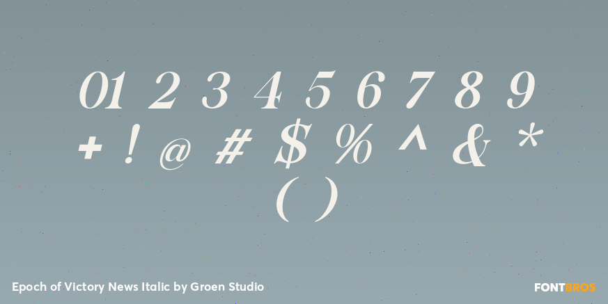 Epoch of Victory News Italic Font Poster #4