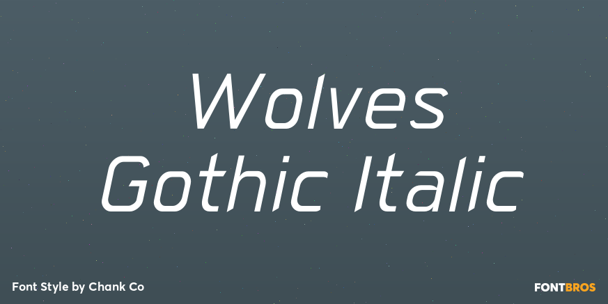 Wolves Gothic Italic Poster