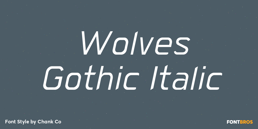 Wolves Gothic Italic Poster