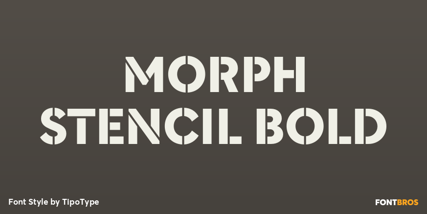 Morph Stencil Bold Font Poster #1