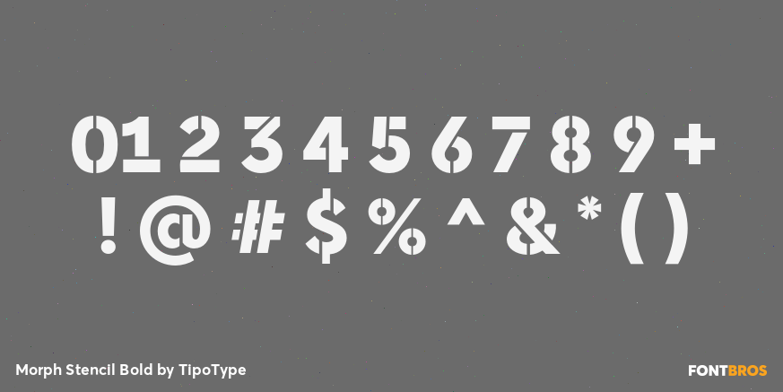 Morph Stencil Bold Font Poster #1