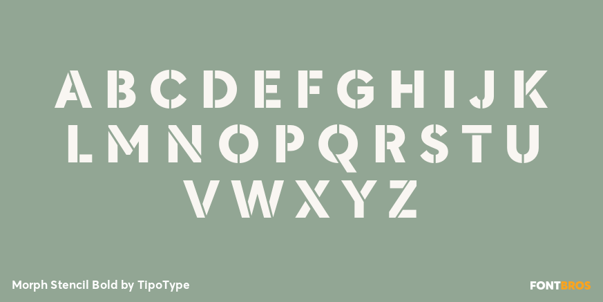 Morph Stencil Bold Font Poster #1