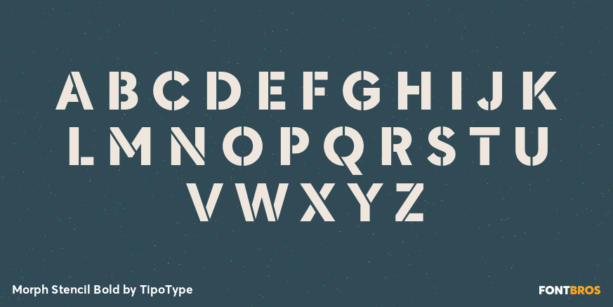 Morph Stencil Bold Font Poster #1