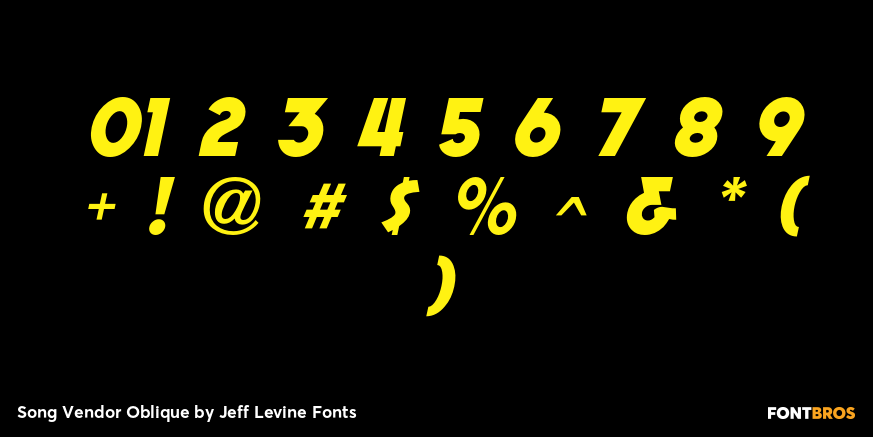 Song Vendor Oblique Font Poster #1